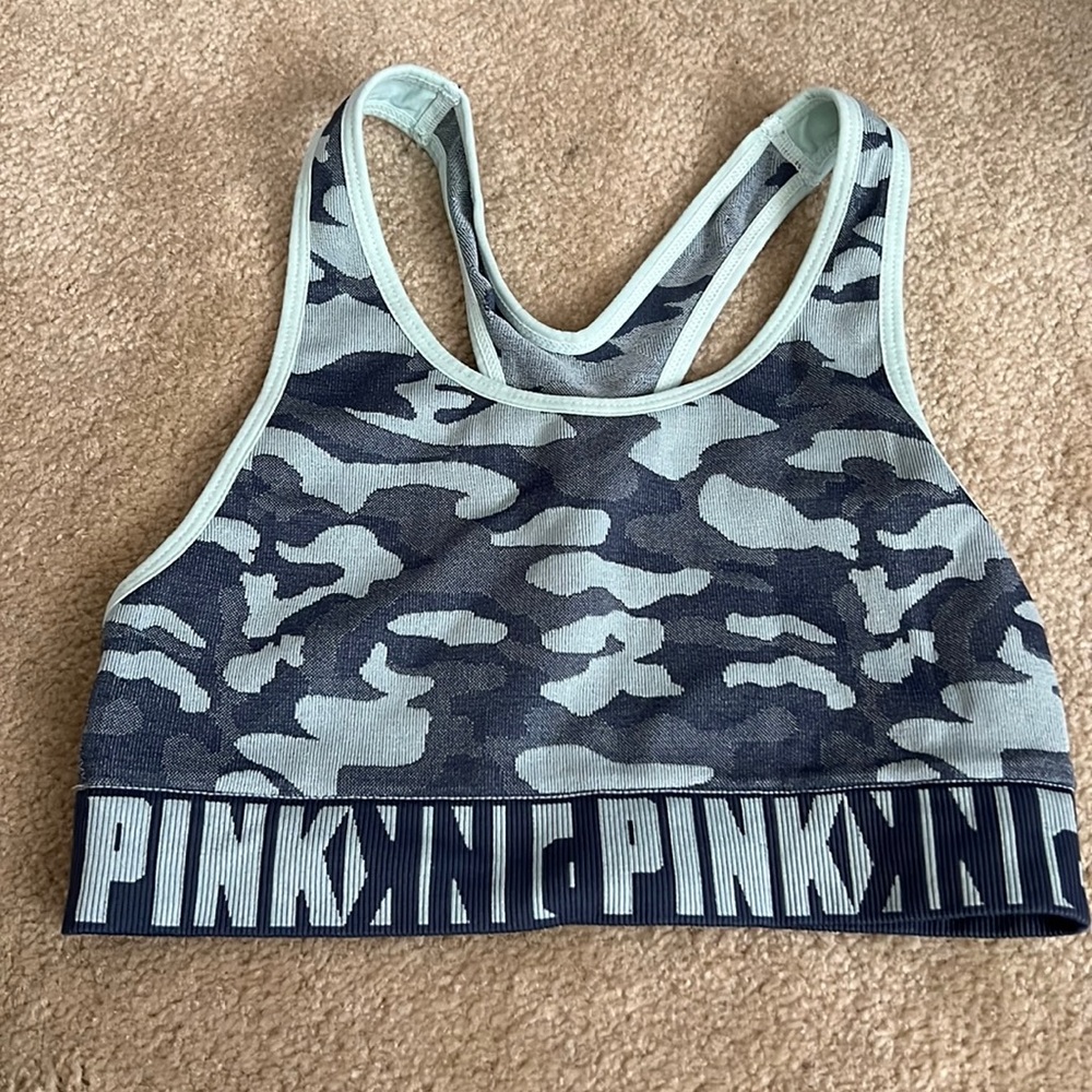 Pink sports bra
